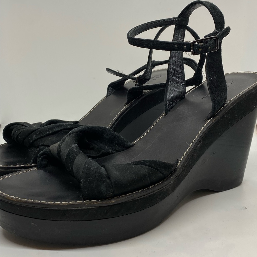 Cole Haan x Nike Air Twist Black Wedge Sandals
